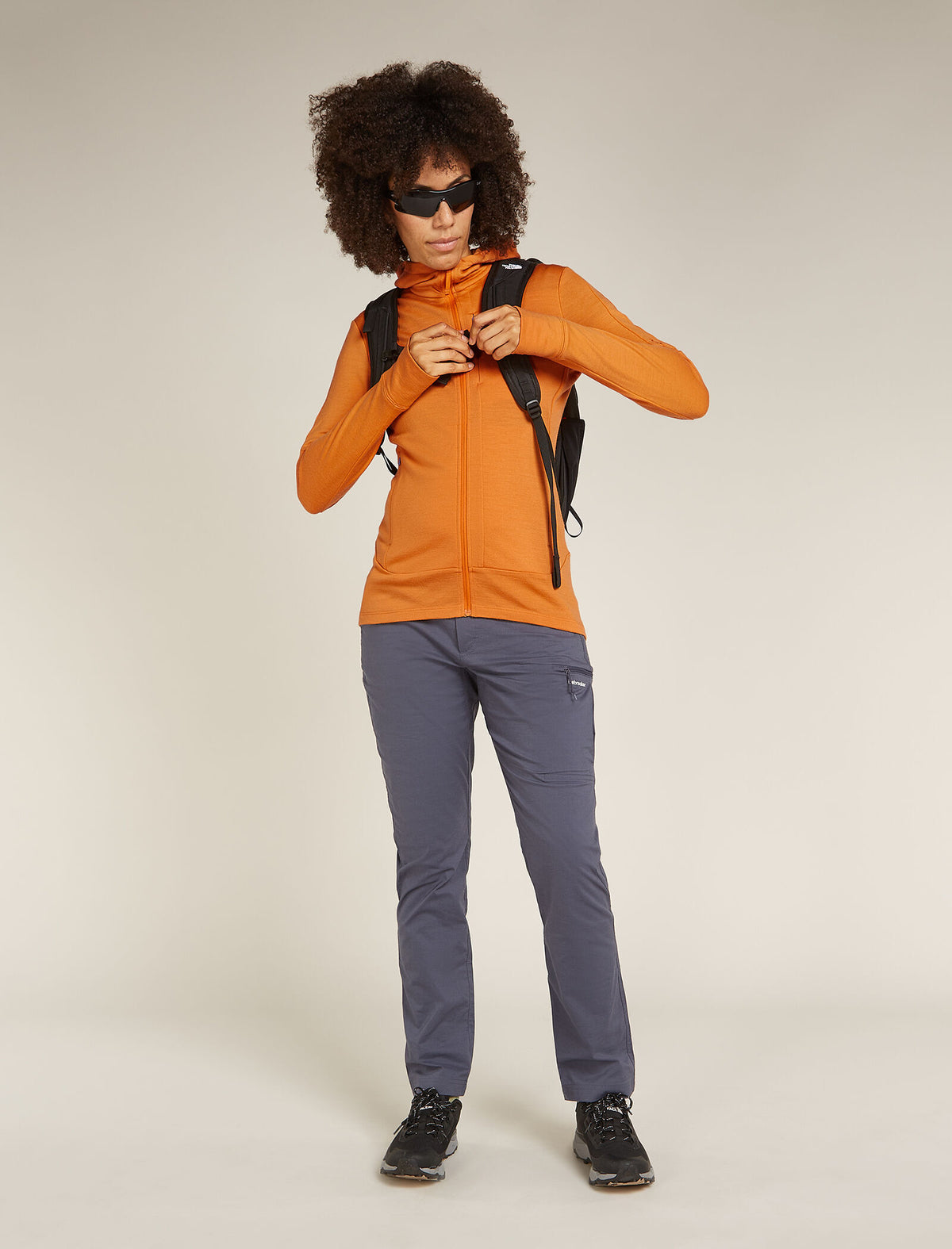 Giacca con zip e cappuccio in lana merino 260 Quantum Donna  - 4