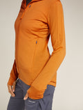 Giacca con zip e cappuccio in lana merino 260 Quantum Donna  - 6