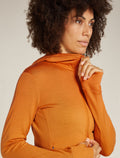 Giacca con zip e cappuccio in lana merino 260 Quantum Donna  - 8