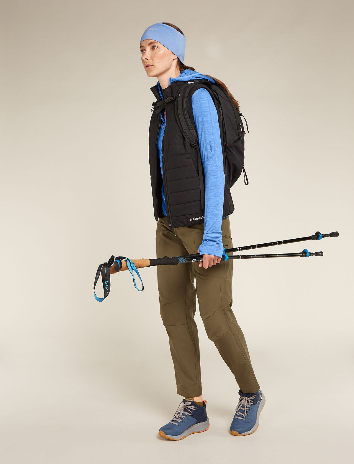 Maglia a maniche lunghe con zip e cappuccio in misto di lana merino 200 RealFleece™ Descender Donna  - 4