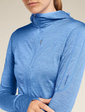Maglia a maniche lunghe con zip e cappuccio in misto di lana merino 200 RealFleece™ Descender Donna  - 5