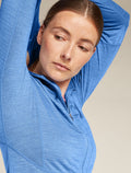 Maglia a maniche lunghe con zip e cappuccio in misto di lana merino 200 RealFleece™ Descender Donna  - 6