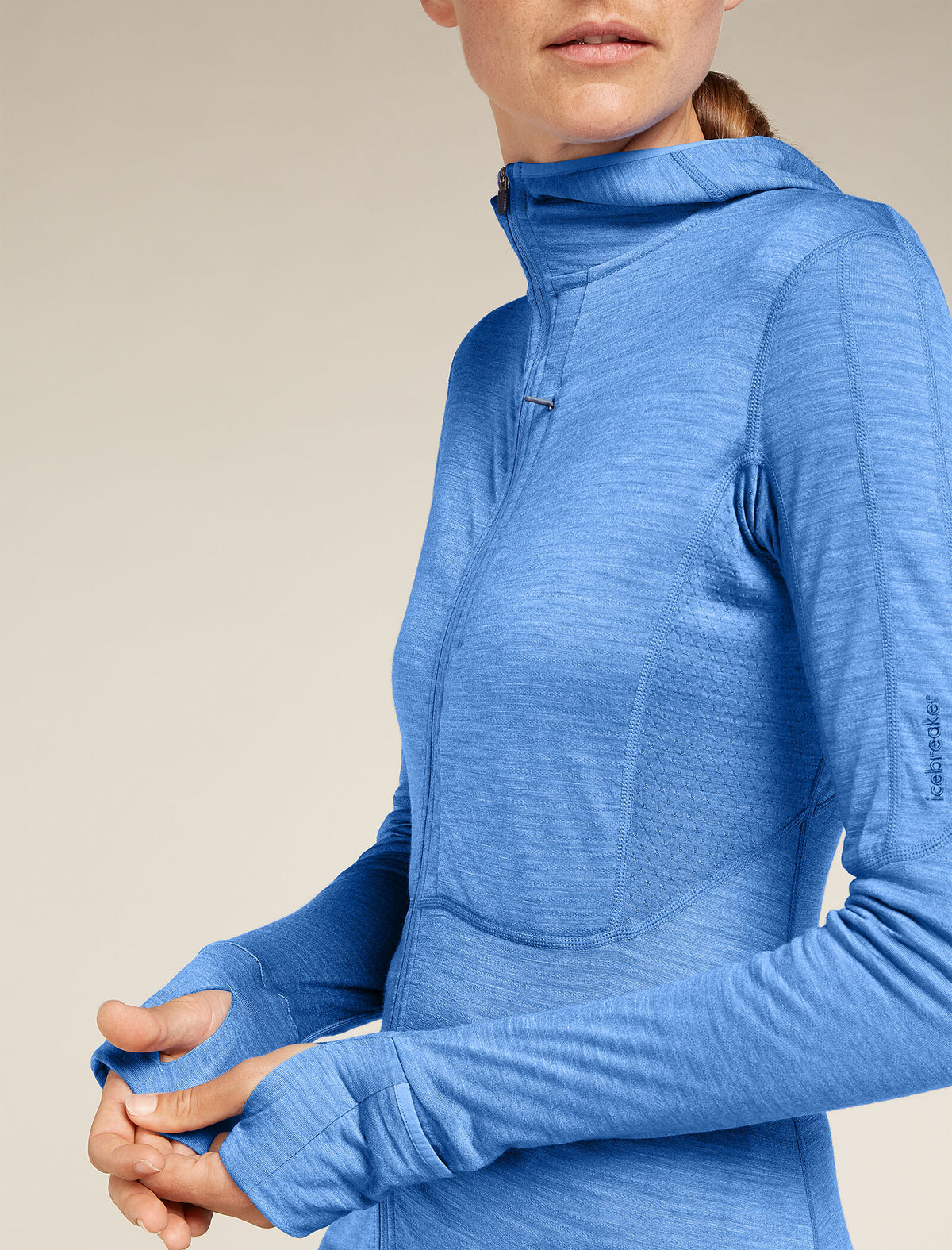 Maglia a maniche lunghe con zip e cappuccio in misto di lana merino 200 RealFleece™ Descender Donna  - 7