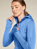 Maglia a maniche lunghe con zip e cappuccio in misto di lana merino 200 RealFleece™ Descender Donna  - 8