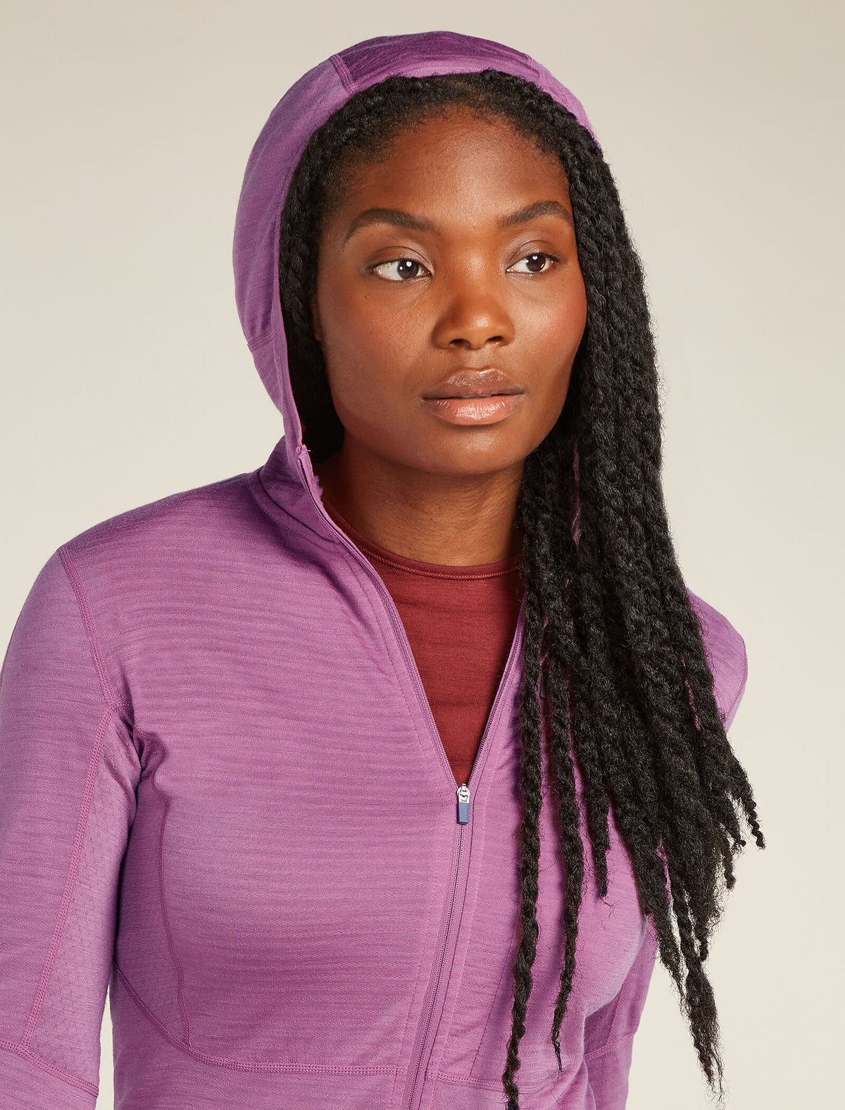 Women's Merino Blend 200 Realfleece™ Descender Long Sleeve Zip Hoodie Deco - 9