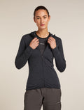 Women's 200 Descender Zip Hoodie Jet Hthr/Black - 1