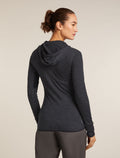 Women's 200 Descender Zip Hoodie Jet Hthr/Black - 2