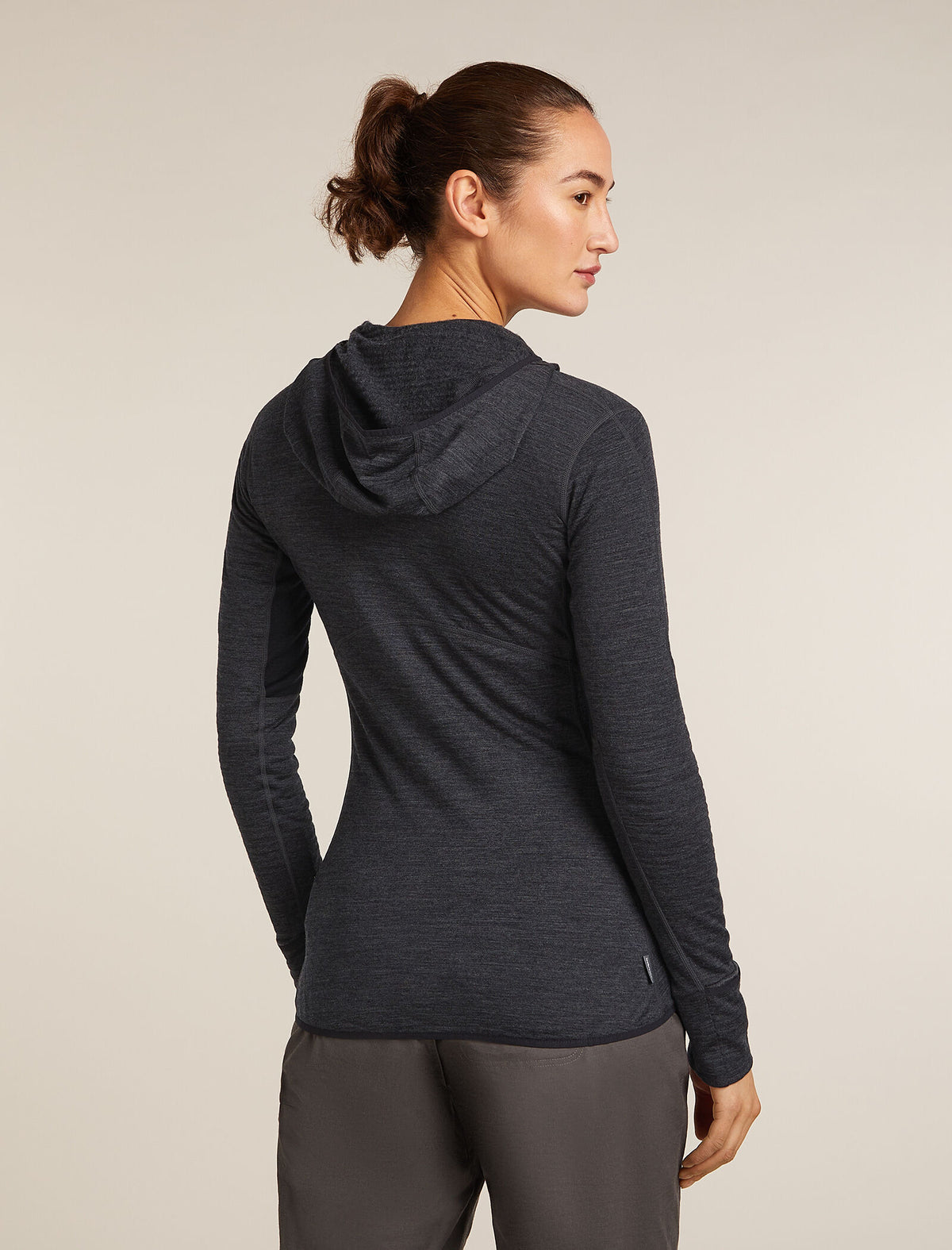 Women's 200 Descender Zip Hoodie Jet Hthr/Black - 2