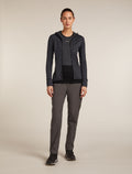 Women's 200 Descender Zip Hoodie Jet Hthr/Black - 3