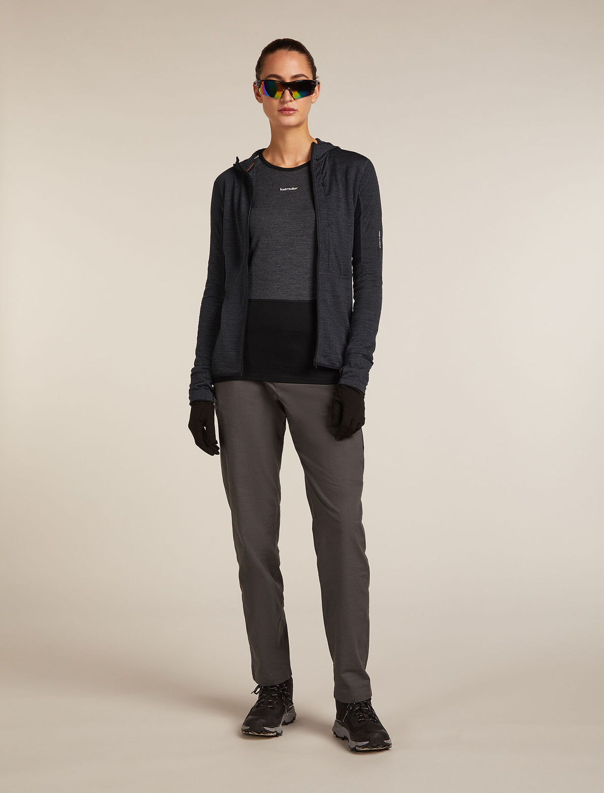 Women's 200 Descender Zip Hoodie Jet Hthr/Black - 4