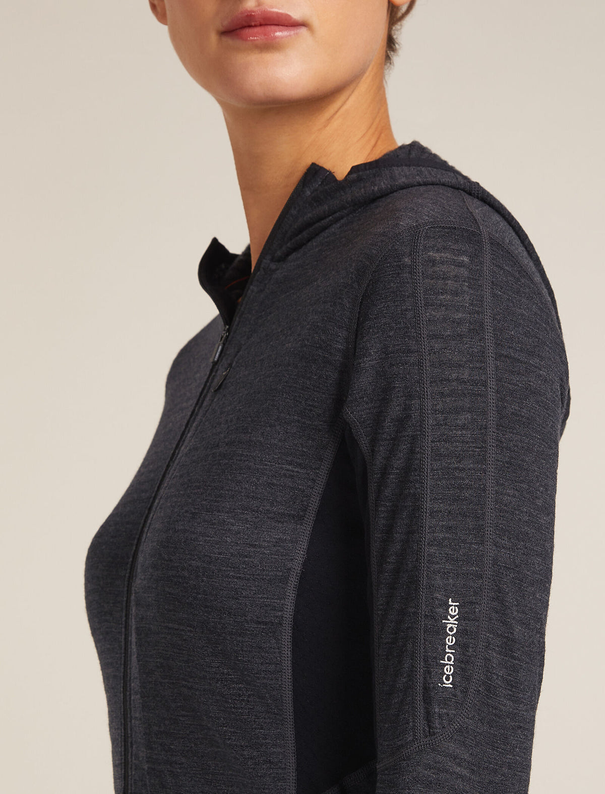 Women's 200 Descender Zip Hoodie Jet Hthr/Black - 5