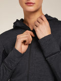 Women's 200 Descender Zip Hoodie Jet Hthr/Black - 7