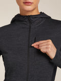 Women's 200 Descender Zip Hoodie Jet Hthr/Black - 9