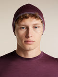 200 Oasis Reversible Beanie Dk Berry/Grey Plum - 1
