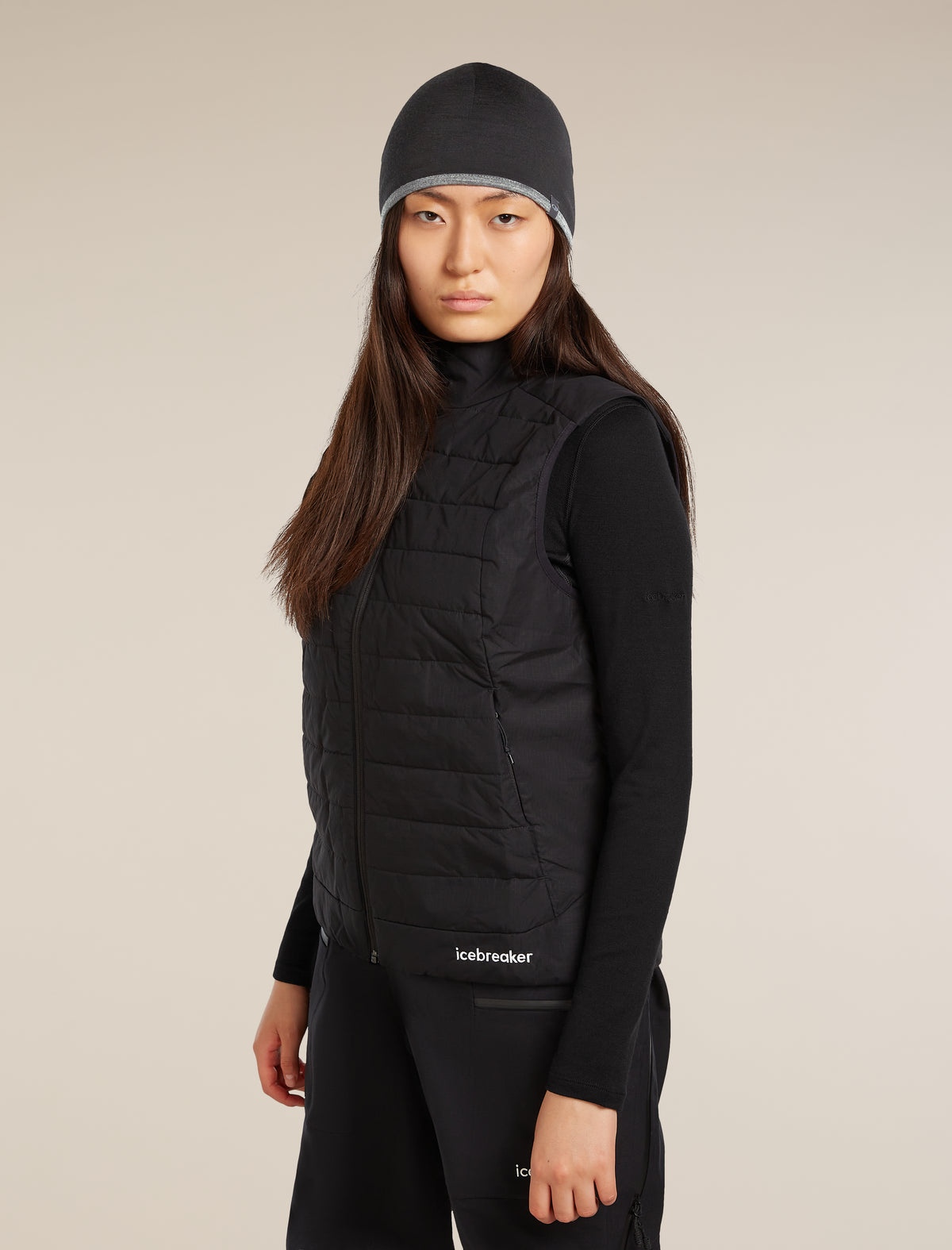 Gorro reversible 200 Oasis Black/Gritstone Heather - 10