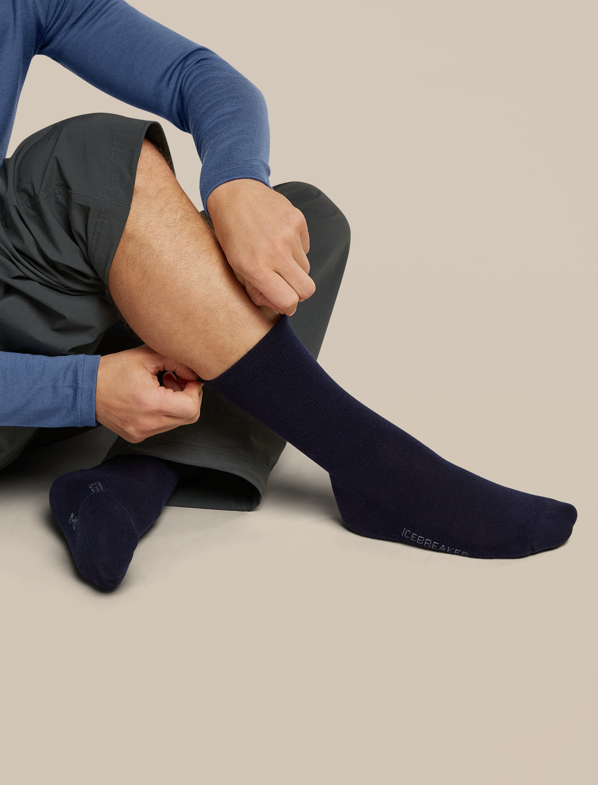 Men Lifestyle Crew Socks Midnight Navy - 5