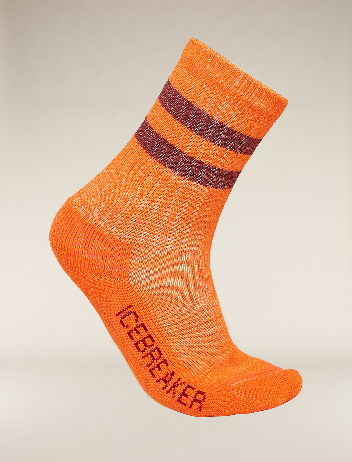 Kids’ Merino Blend Hike Light Crew Socks Blaze/Port - 3