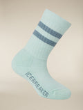 Kids’ Merino Blend Hike Light Crew Socks Mint/blue ash - 2